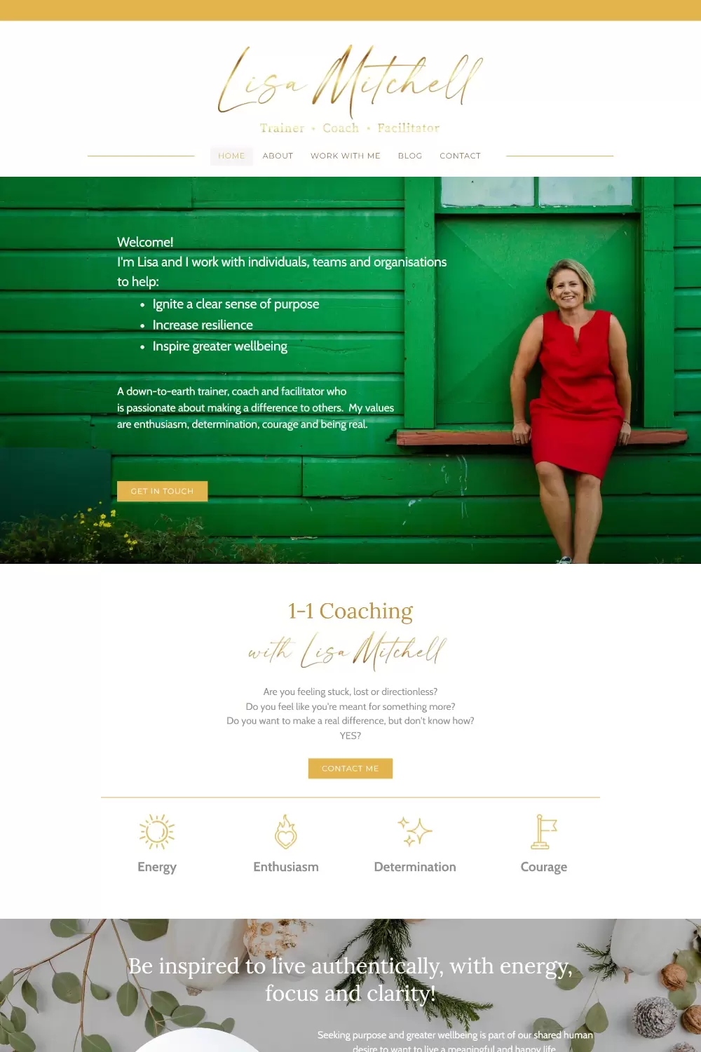 Web Design portfolio - Lisa Mitchell Coaching